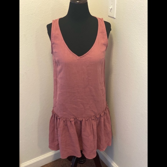 DREW Dresses & Skirts - 2 FOR $25 DREW PINK FLOWY DRESS SLEEVELESS COTTON SIZE XS NEW $210